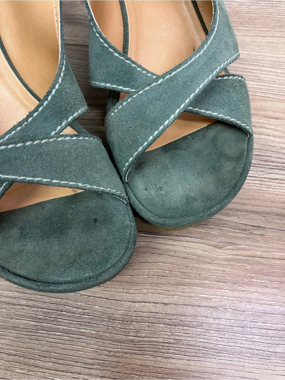 Sundance Aqua Suede Wedge SandalsMade in Italy Size EU 41 US 10